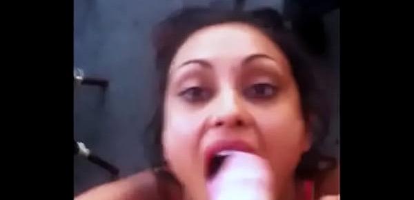  Priya Rai sucking D in a gym
